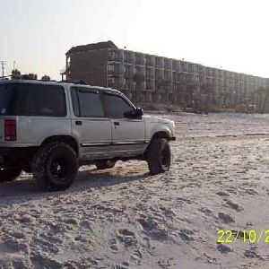 Exploder on the sand - rear view