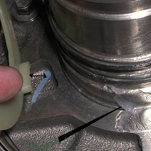 where the tab goes on the thrust washer