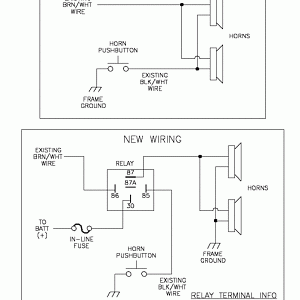 Horn & relay wiring schematic.