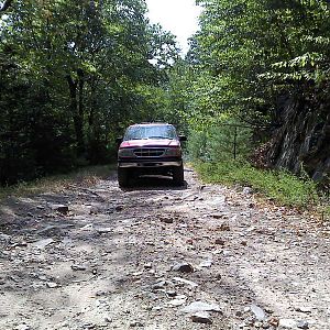 In the woods before the trail got real rocky.