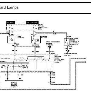 1992 Ford Aerostar. Turn signal & hazard light schematic diagram.