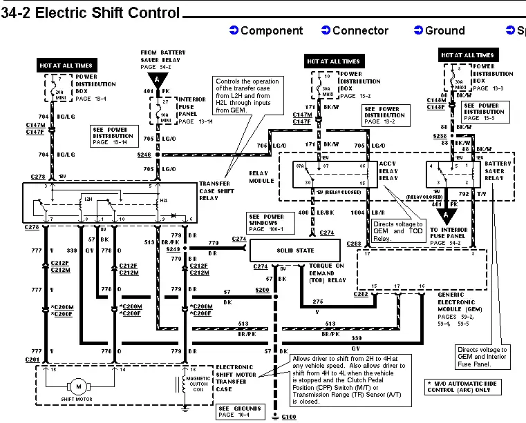 1996 Ford Explorer Transfer Case Motor Wiring Diagram : 53