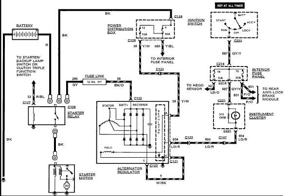 Aternator Wire Diagram Ford Explorer