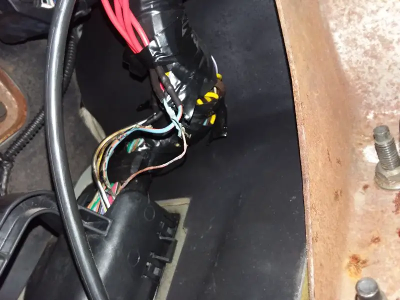 Burned up wire at firewall.jpg