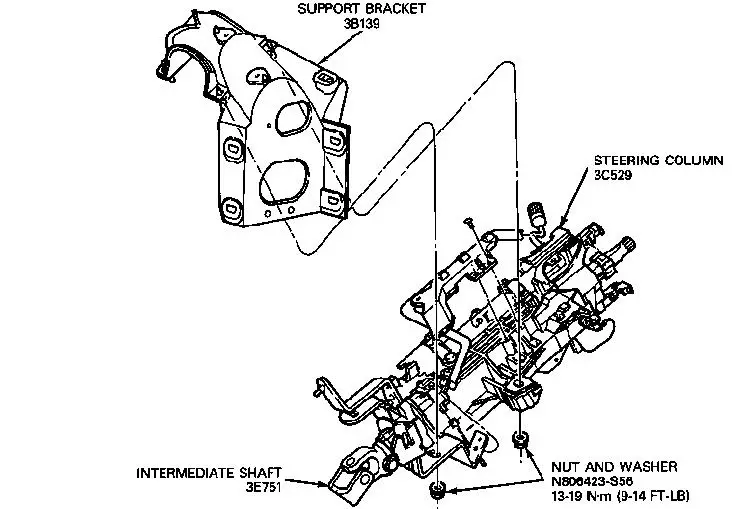 Ford Aerostar steering column support bracket..JPG