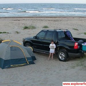 Camping on Padre Island, TX