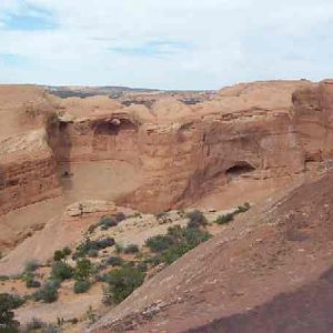 View directly across from Delicate Arch