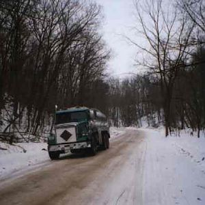 Winter Milk Truck