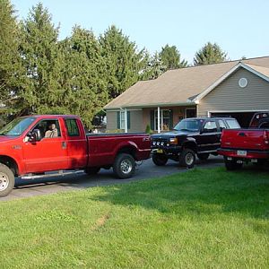 Flat towing behind Pops SD.