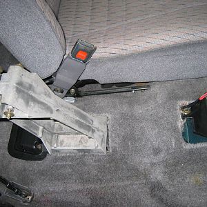 Center console removed