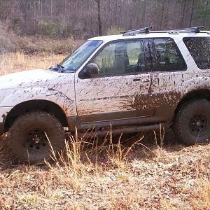 muddy in the field