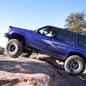 Patrick's first time driving in Moab