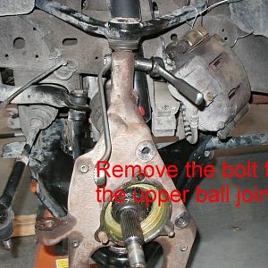 Remove Bolt Upper Ball Joint