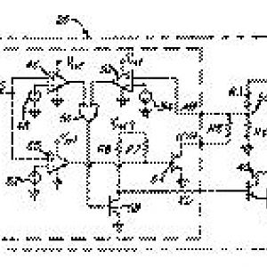 Internal schematic diagram of a voltage regulator.
