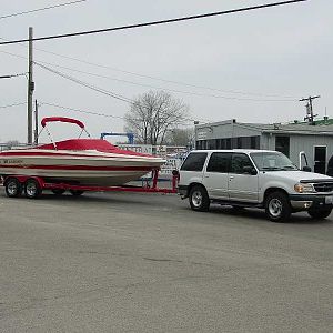 Boat in tow, no butt sag angle 2.