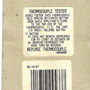 Camco thermocouple tester instructions.