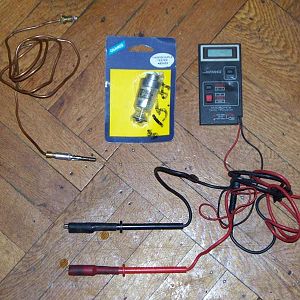 Tester, DMM, and a thermocouple.