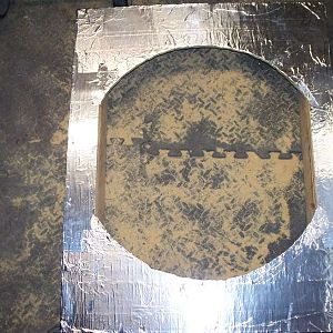 The top is covered with aluminum foil tape.
