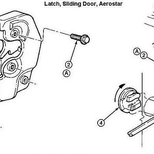 Aerostar sliding door latch assembly 264A32 .