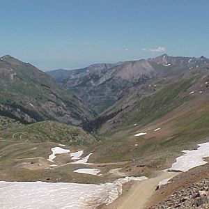 Looking at Poughkeepsie Gulch from California Pass