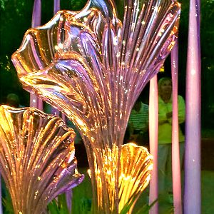 Glass art at desert botanical museum