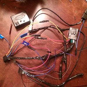 Stereo wiring mess - before