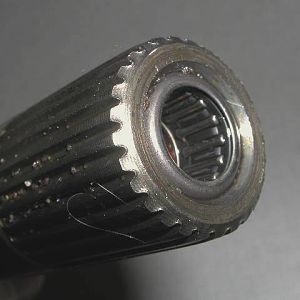 end opf output shaft showing bearing