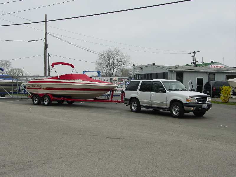 Boat in tow, no butt sag angle 2.