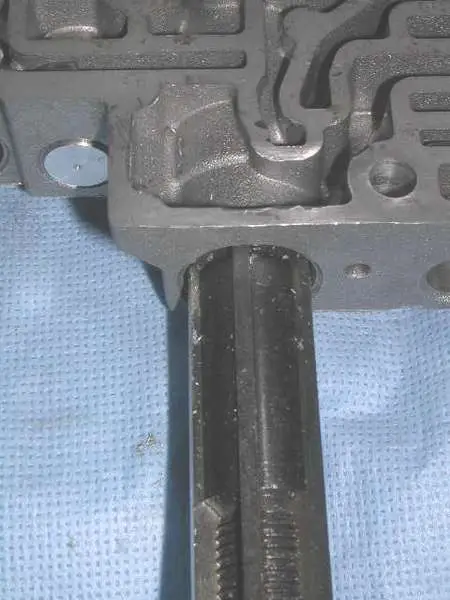 close up reaming bore