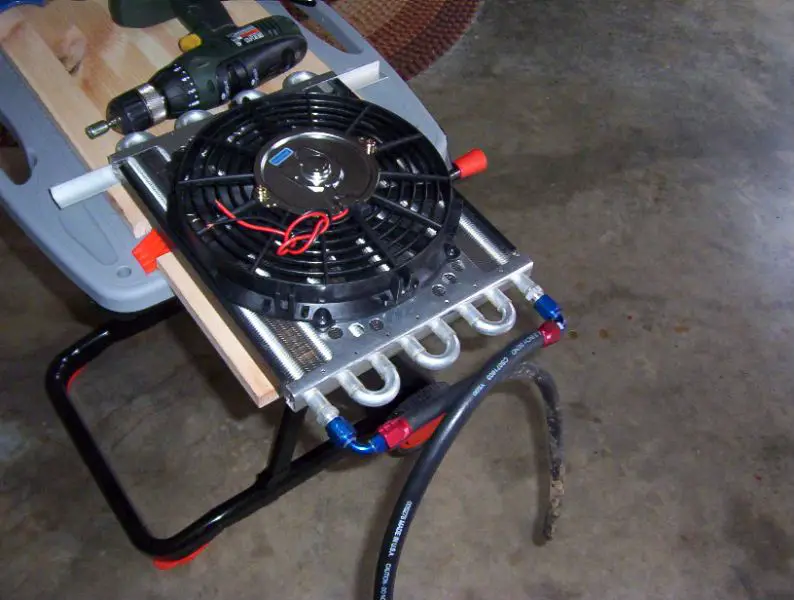 Cooler with AN fittings attached