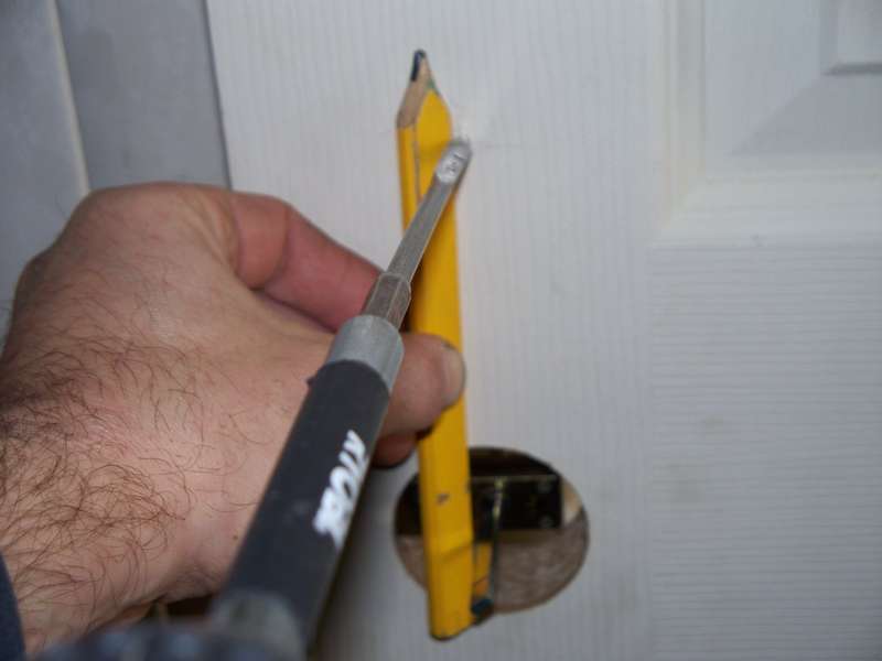 Double check the alignment of the hole.