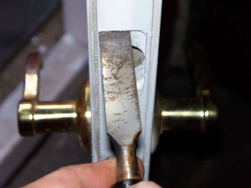 Enlarging the recess hole.