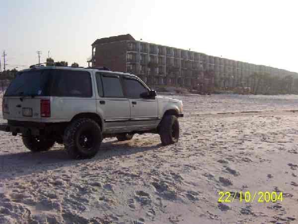 Exploder on the sand - rear view