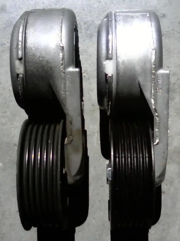Ford vs. Motorcraft serpentine belt tensioner left