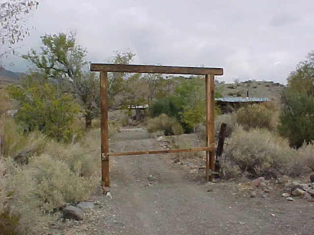 Gate entrance to Ma Barker Ranch, DV