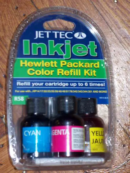 Inkjet cartridge refill kit.