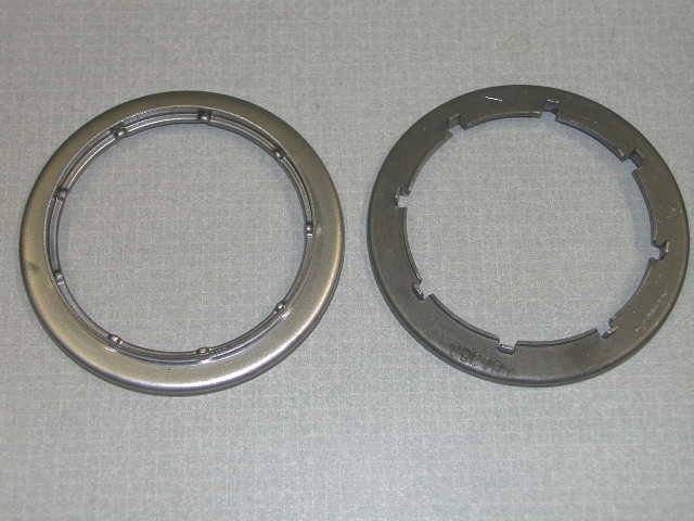 retainers - new (left) old (right)